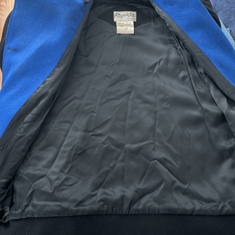 Retro 80s Reporter by Alto Wool Blend Jacket Size 9/10 - Picture 10 of 11